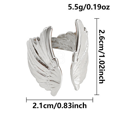 304 Stainless Steel Cuff Open Rings LN1583-1-1