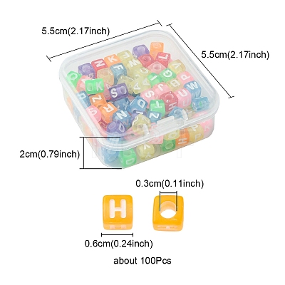 Transparent Acrylic Beads MACR-YW0002-29-1