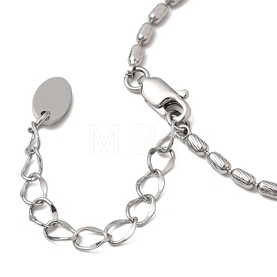 Brass Column Link Chain Necklace Making AJEW-B189-02P-1
