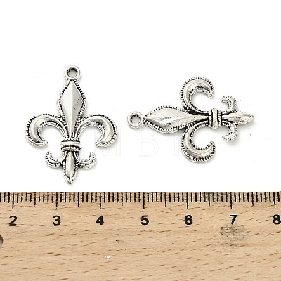 Lily Symbol Tibetan Style Alloy Pendants PALLOY-E776-01AS-01-1