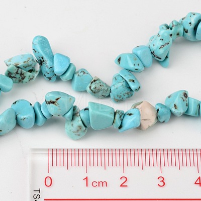 Dyed Natural White Jade Chip Beads X-G-R192-06-1
