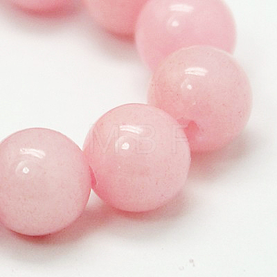 Natural Mashan Jade Round Beads Strands G-D263-8mm-XS02-1