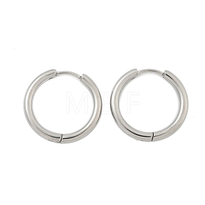 Tarnish Resistant 304 Stainless Steel Huggie Hoop Earrings EJEW-F111B-21mm-P-1