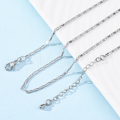 Brass Link Chain Necklaces for Women NJEW-D302-12P-1