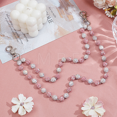 1Pc Polymer Clay Rhinestone Round Beaded Pants Chains AJEW-BM0001-29A-02-1