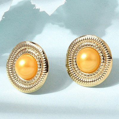 Brass Stud Earrings for Women KK-CBA9D38-02G-01-1