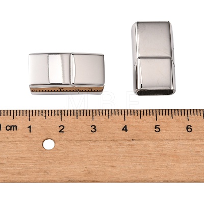 Rectangle Smooth Surface 304 Stainless Steel Bayonet Clasps X-STAS-I037-22-1