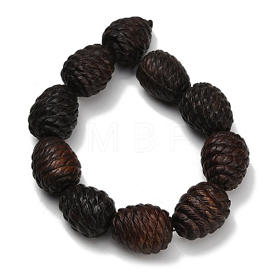 Carved Jujube Wood European Beads WD-CBAC5FE-02-1
