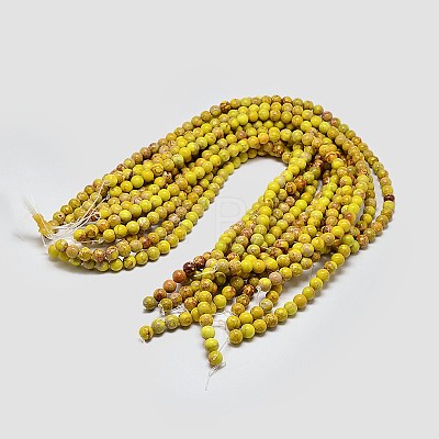 Natural Imperial Jasper Beads Strands X-G-I122-8mm-03-1