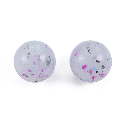 Marbled Stone Style Opaque Acrylic Beads OACR-G009-01B-1