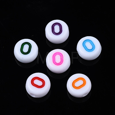 White Opaque Acrylic Beads MACR-T038-18-0-1