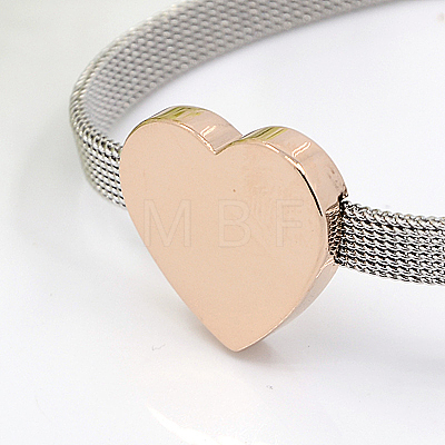 Fashionable 304 Stainless Steel Bracelets BJEW-J038-47RG-1
