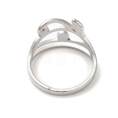 Non-Tarnish 304 Stainless Steel Finger Rings RJEW-L107-003P-1