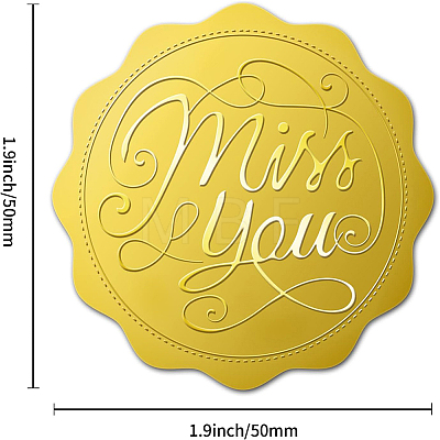 Self Adhesive Gold Foil Embossed Stickers DIY-WH0211-179-1