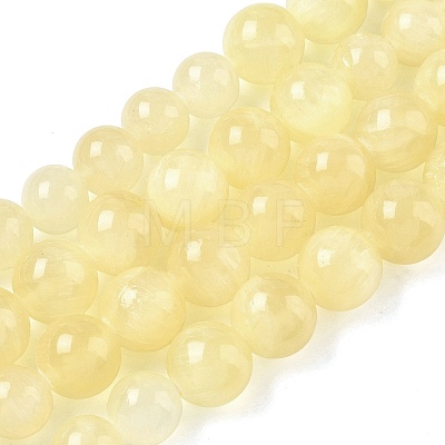 Natural Golden Silk Jade Graduated Beads Strands G-F830-A02-01-1