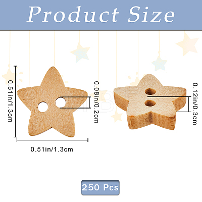 Natural 2-hole Wood Buttons BUTT-GF0003-58-1