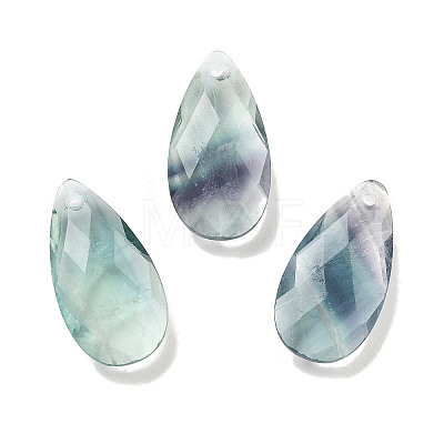 Natural Fluorite Pendants G-H007-08F-1