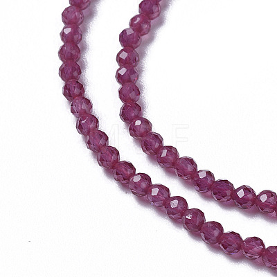 Lab Grown Red Corundum Beads Strands G-F596-11-2mm-1-1