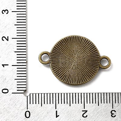 Flat Round Alloy Cabochon Connector Settings PALLOY-N0087-03AB-NF-1