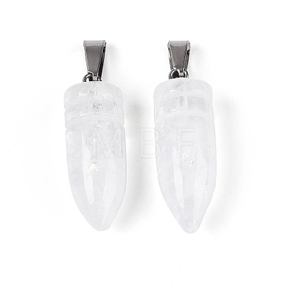 Natural Quartz Crystal Pendants G-N349-16P-09-1