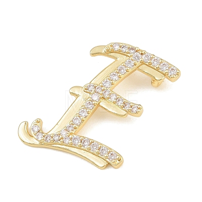 Brass Micro Pave Clear Cubic Zirconia Pendants CU-CBA8481-01G-E-1