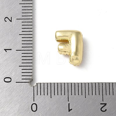 Brass Micro Pave Cubic Zirconia Beads KK-P290-61G-F-1