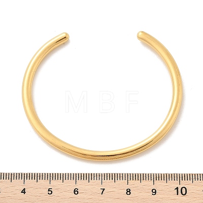 Ion Plating(IP) 304 Stainless Steel Simple Thin Cuff Bangles BJEW-P296-02G-1