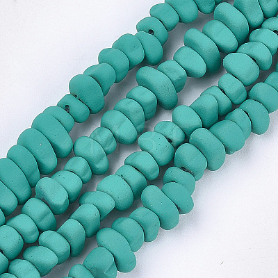 Spray Painted Non-magnetic Synthetic Hematite Beads Strands G-T116-19-04-1