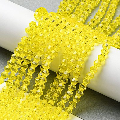 Transparent Glass Beads Strands EGLA-A039-T4mm-D21-1