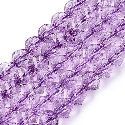 Crackle Transparent Glass Beads Strands GLAA-N068-02A-06-1