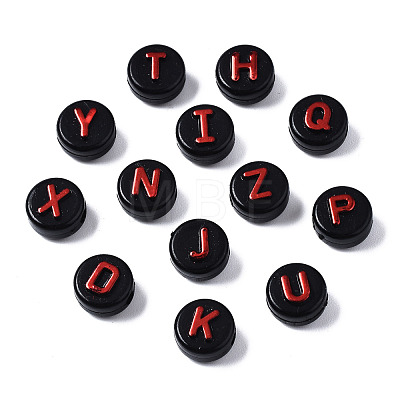 Opaque Black Acrylic Beads MACR-Q242-009D-1