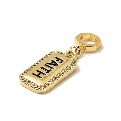 Brass Micro Pave Cubic Zirconia Pendants LS-KK-C111-02G-01-1