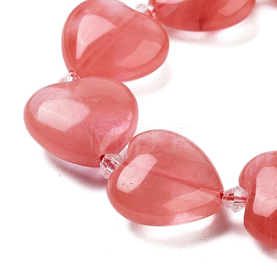 Cherry Quartz Glass Beads Strands G-C150-A32-01-1