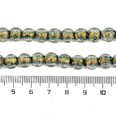 Handmade Foil Lampwork Beads Strands FOIL-K003-06A-11-1