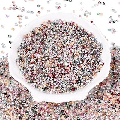 Picasso Glass Seed Beads SEED-Q041-02O-1