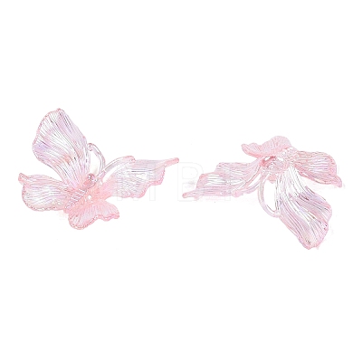 Transparent Plastic Pendants KY-N025-44B-1