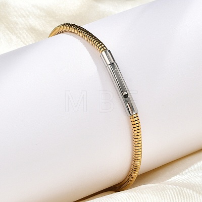 304 Stainless Steel Snake Chain Bracelets for Women BJEW-Z087-18GP-1