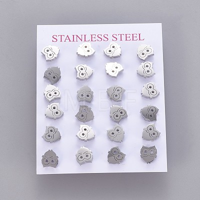304 Stainless Steel Stud Earrings EJEW-F227-17P-1