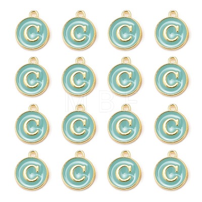 Golden Plated Alloy Enamel Charms ENAM-S118-05C-1