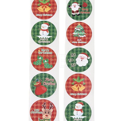 Christmas Theme Paper Self-Adhesive Stickers X-DIY-B077-01A-08-1