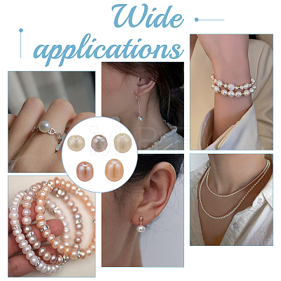75Pcs 5 Style Natural Cultured Freshwater Pearl Beads PEAR-WR0001-04-1