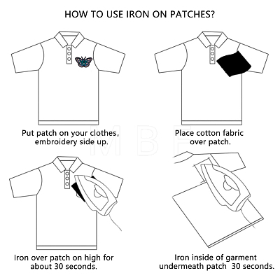 Computerized Embroidery Cloth Iron on/Sew on Patches DIY-F038-A-M-1