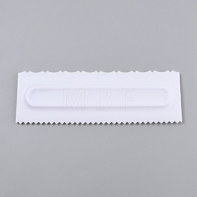 Plastic Baking Edge Dough Scraper and Cutter Pastry Spatulas AJEW-P077-01-1