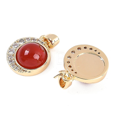 Natural Carnelian(Dyed & Heated) Pendants KK-U043-53G-01-1