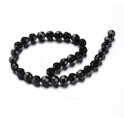 Faceted(32 Facets) Round Glass Bead Strands X-GLAA-M031-02-8mm-1