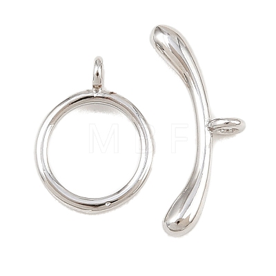 Ring Brass Toggle Clasps KK-G548-39P-1
