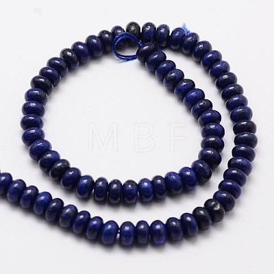 Natural Lapis Lazuli Rondelle Bead Strands G-M265-6x4mm-01-1