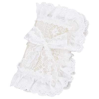 Polyester Lace Book Covers OFST-WH0002-59D-1