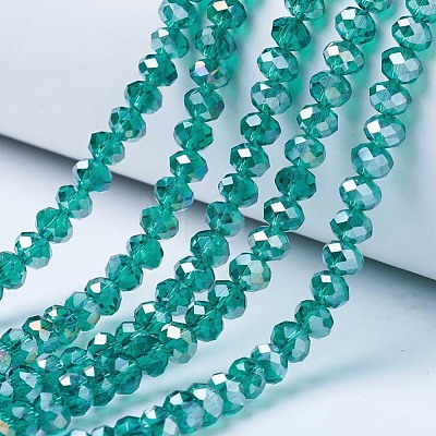 Electroplate Glass Beads Strands EGLA-A034-T4mm-B04-1