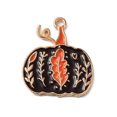 Thanksgiving Day Golden Tone Alloy Enamel Pendants ENAM-M002-02H-G-1